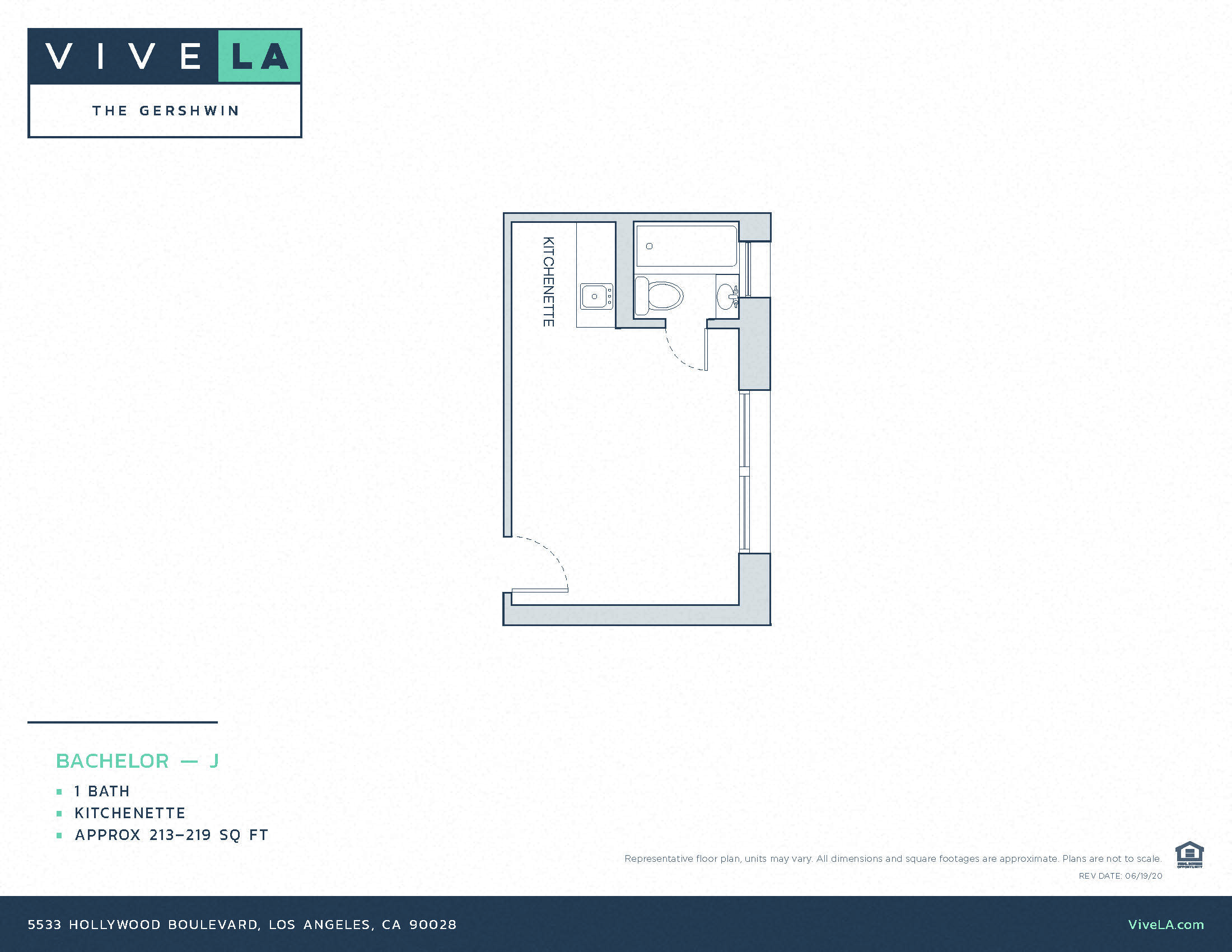 The floor plan for unit 414